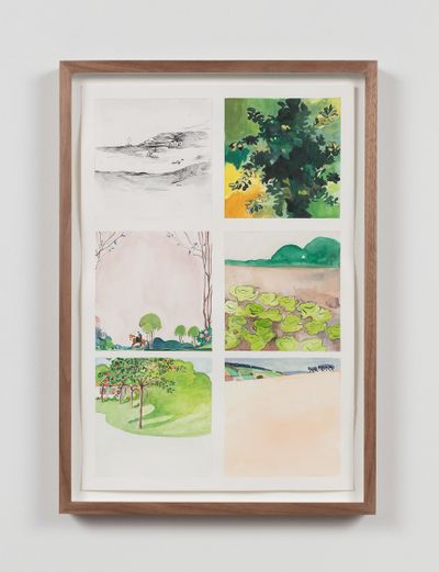 Danielle Dean, Catalog elements, 1919, 1932, 1936, 1959 (2018). Watercolour on paper.