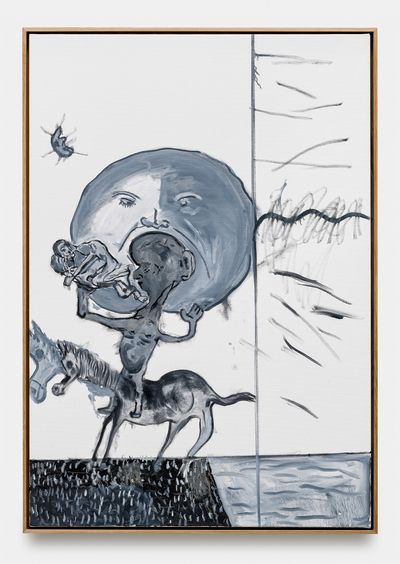 Tobias Pils, The Arrival (2021). Oil on canvas. 130 x 90 cm.