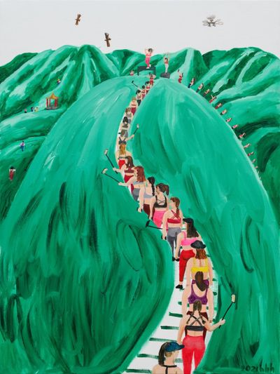 Huang Hai-Hsin, KOL Mountain (Macha Mountain) (2021). Oil on canvas. 102 x 72 cm.