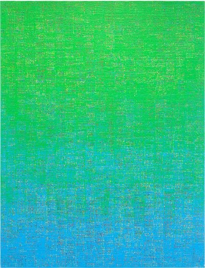 Lee Choun Hwan, Light+Grain #615 (2020). Mixed media on canvas. 145.5 x 112.1 cm.