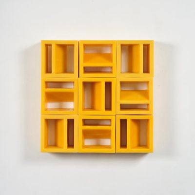 Tap Chan, Complex (2022). Beeswax. 60 x 60 x 11 cm.