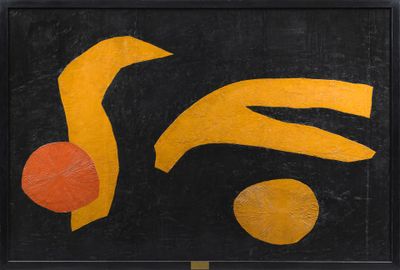 Takeo Yamaguchi, Composition (1952). Oil on board. 179.5 x 272 cm.