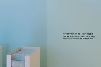 Chou Yu-Cheng, Wiping, Perception, Touching, Infection, Disinfection, Education, New Habit (2019). Exhibition view: Contagious Cities: Far Away, Too Close, Tai Kwun Contemporary, Hong Kong (2019).
