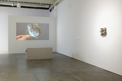 Left to right: Jes Fan, Palimpsest (2023); Diagram XXI (2023). Exhibition view: Moveables, Institute of Contemporary Art, University of Pennsylvania, Philadelphia (18 August–17 December 2023).