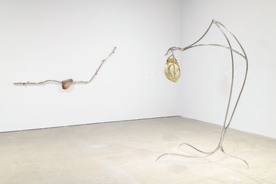 Left to right: Hannah Levy, Untitled; Untitled (both 2023). Exhibition view: Moveables, Institute of Contemporary Art, University of Pennsylvania, Philadelphia (18 August–17 December 2023).