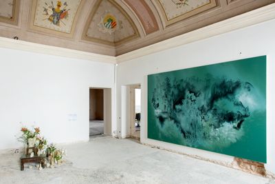 Left to right: Chiara Camoni; Tatiana Trouvé. Exhibition view: Panorama L'Aquila, Italy (7–10 September 2023).