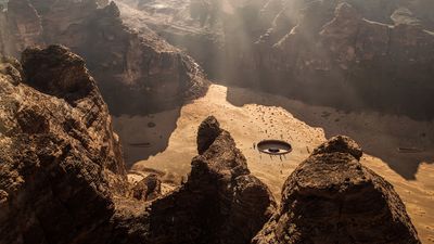 Render of Ashab Al-Lal by Ahmed Mater, Wadi AlFann, AlUla.