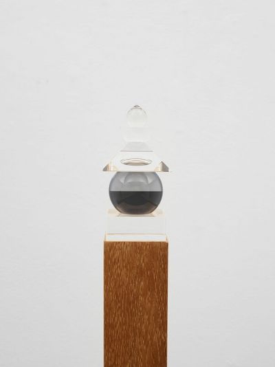 Hiroshi Sugimoto, Five Elements 415, Celtic Sea, St. Agnes (1994/2012). Optical quality glass, black and white film. 148.6 x 34.9 x 34.9 cm. Edition of 1 + 1 AP.
