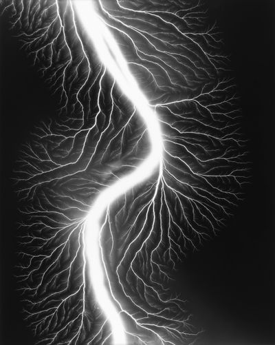 Hiroshi Sugimoto, Lightning Fields 225 (2009). Gelatin silver print.