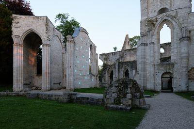 Exhibition view: Laurent Grasso, Clouds Theory, Jumièges Abbey, Normandy (25 May–29 September 2024).