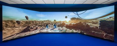 Ayoung Kim, Delivery Dancer’s Arc: 0° Receiver (2024). Exhibition view: Many Worlds Over, Hamburger Bahnhof – Nationalgalerie der Gegenwart, Berlin (28 February–20 July 2025).