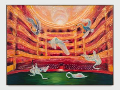 Marianna Simnett, Mute (2025). Oil on canvas. 150 x 200 cm.