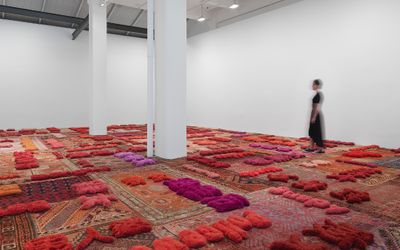 Lin Tianmiao's exhibition 'Protruding Patterns' at Galerie Lelong & Co, New York