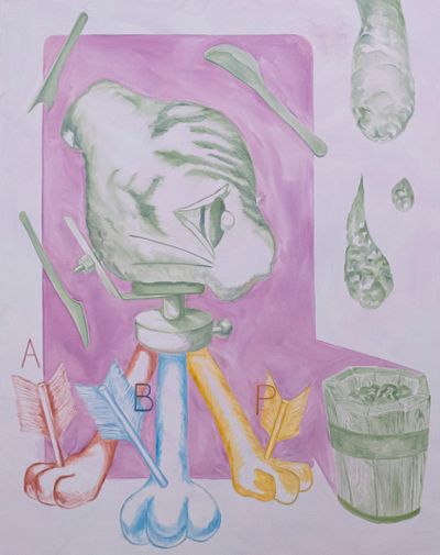 KAITO Itsuki, Tiger Poet (Matter Material) (2022). Oil on canvas. 160 x 130 cm.