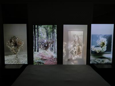 Sougwen Chung, Body Machine (Meridians) (2024). Loop Lab Busan (24–26 April 2025).