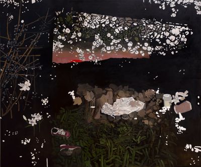 Margaux Williamson, Park (2022). Oil on canvas. 177.8 x 213.4 cm.