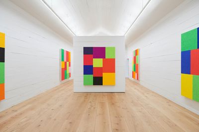 Exhibition view: Peter Halley: Blocks, The Ranch, Montauk (17 June–17 July 2021).