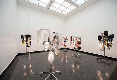 Exhibition view: Haegue Yang, Journal of Echomimetic Motions, Bergen Kunsthall, Norway (18 October–22 December 2013).