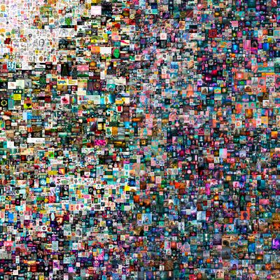 Beeple, Everydays – The First 5000 Days NFT (2007–2021). Digital illustration. 21,069 pixels x 21,069 pixels.