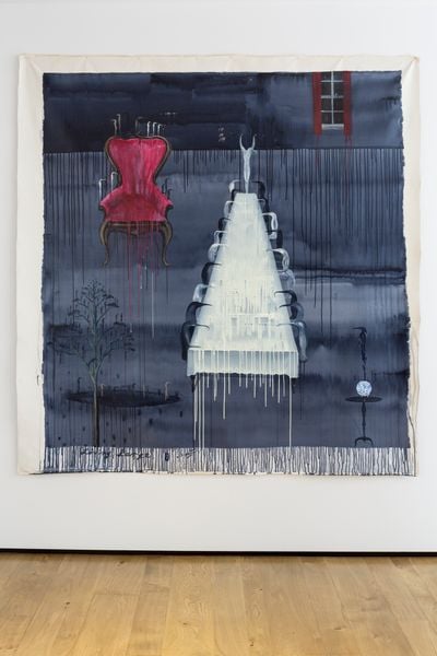 Bill Hammond, Living Large No. 7 (1995). Acrylic on unstretched canvas. 2,100 x 2,000mm.