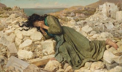 Sophia Anderson, After the Earthquake (1884). Oil on canvas.