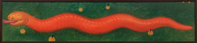Fernando Botero, Snake (1979). Oil on canvas. 42 x 197 cm.