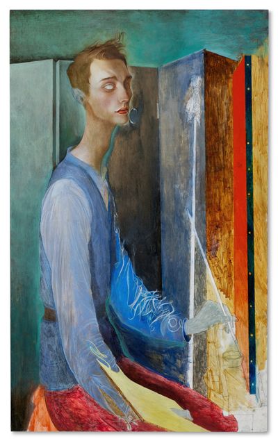 Julien Nguyen, Semper Solus (2017). Oil and tempera on wood panel. 91.4 x 55.8 cm.