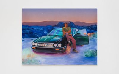 Caleb Hahne Quintana, Third Bridge (2022). Oil and acrylic on canvas. 182.9 x 243.8 cm.