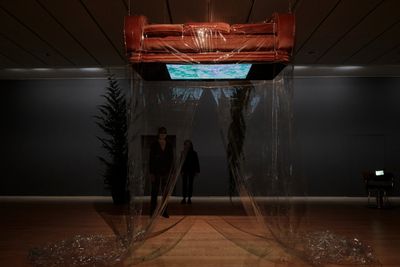 Installation Image, Sondra Perry, Lineage for a Phantom Zone, created for Muse, the Rolls-Royce Art Programme's Dream Commission. Fondation Beyeler, Basel, 13 February–13 March 2022. Photo: Mark Niedermann.