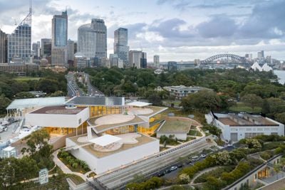 Aerial view of the Art Gallery of New South Wales' new SANAA-designed building (2022). Photo: © Iwan Baan.
