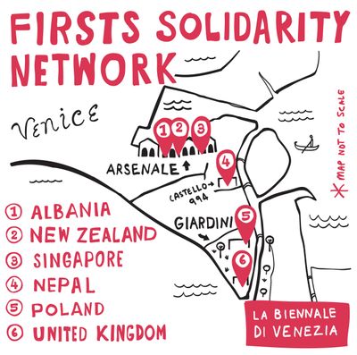 A map of Firsts Solidarity Network locations.
