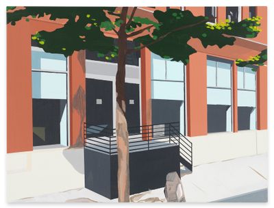 Brian Alfred's painting of the new Miles McEnery Gallery space at 525 West 22nd Street.