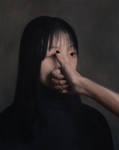 Xue Ruozhe, Like (2021). Oil on linen. 40 x 50 cm.