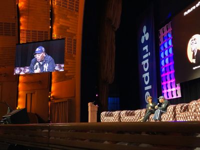 Spike Lee discusses NFTs at NFT.NYC in New York, 2022. Photo: Sam Gaskin.