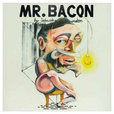 Sebastian Chaumeton, Mr. Bacon. Oil on canvas. 117 x 117 x 4 cm.