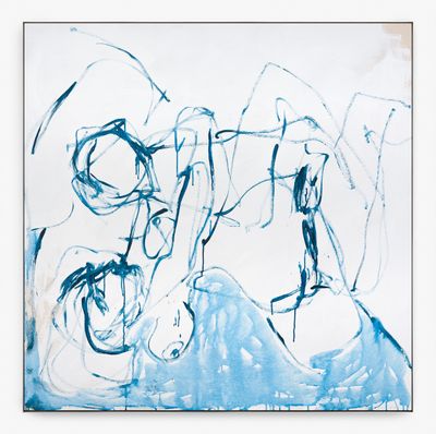 Tracey Emin, You Keep Loving Me (2022). Acrylic on canvas 122.5 x 122.5 x 3.5 cm.