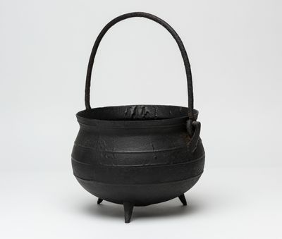 Cauldron used by Elizabeth Webb, so-called White Witch of Dartmoor, circa 1900. © Royal Albert Memorial Museum & Art Gallery, Exeter City Council.