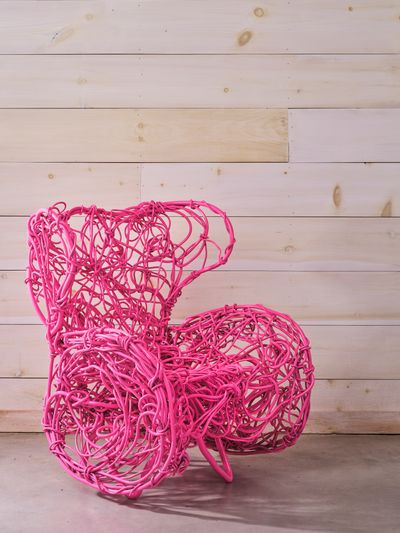 Forrest Myers, Pink Chair (1993).