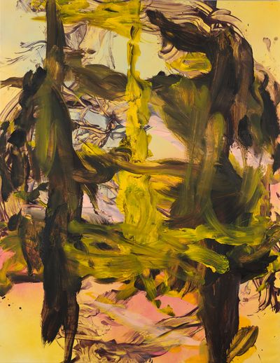 Judy Millar, Water On Your Forehead (2023). Acrylic oil on canvas 180 cm x 1400 cm.