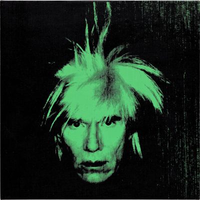 Andy Warhol, Self-Portrait (Fright Wig) (1986). Silkscreen on canvas.