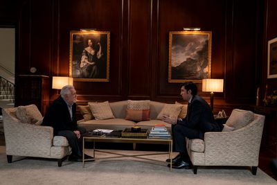 Greg and Logan in front of Peter Lely’s Portrait of Louise de Keroualle, Duchess of Portsmouth (ca. 1671–1674). Photograph by Macall B. Polay/HBO.