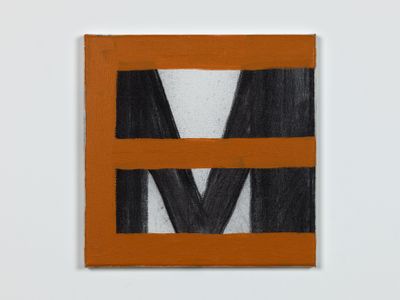 Martin Creed, Work No. 3130, ME (2018). Acrylic and charcoal on canvas.