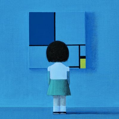 Liu Ye, Composition With Moonlight (2005). Acrylic and oil on canvas.