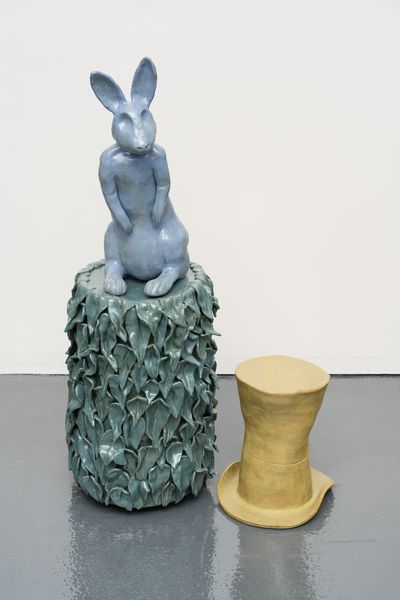Woody De Othello, the diviner pointed at me (2023). Glazed ceramic. 114.3 x 43.2 x 66 cm overall.