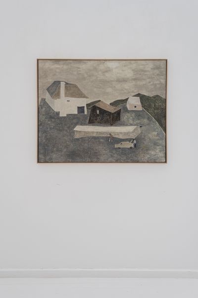 Jon Koko, Memories of Zürich (2023). Oil, oil stick, and pencil on linen. 84 x 105 cm.