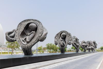Damien Hirst, The Miraculous Journey (2013). Bronze. Sidra Medical Centre.