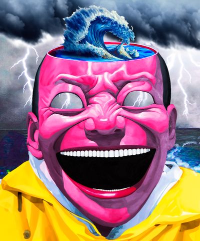 Yue Minjun, a work from the 'Boundless' series (2023) in the Kingdom of the Laughing Man collection.