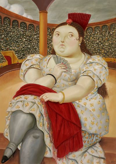 Fernando Botero, En la plaza (1987). Oil on canvas. 182.9 x 130.5 cm. Christie's Latin American Art sale, New York, 28 September 2023. Estimate: U.S. $800,000–1.2 million. © Christie's Images Limited 2023.