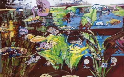 LEE Jihyun, Pet Plants_Fish Tank_2, 2020, Oil on canvas, 76.2 x 121.9cm© Artist and ARARIO GALLERY