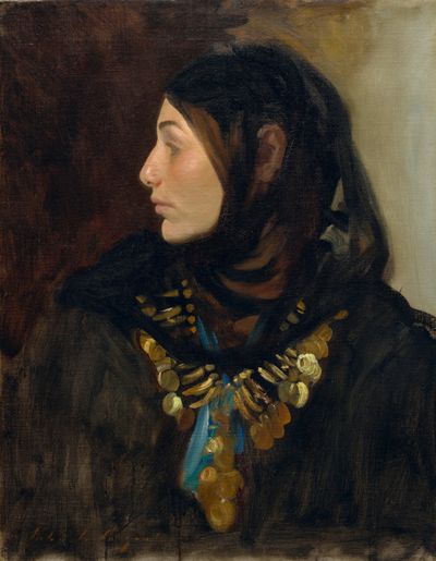 John Singer Sargent, Egyptian Woman (Coin Necklace) (1891). Oil on canvas, 65.1 x 50.8 cm.
